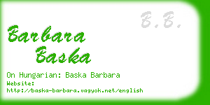 barbara baska business card